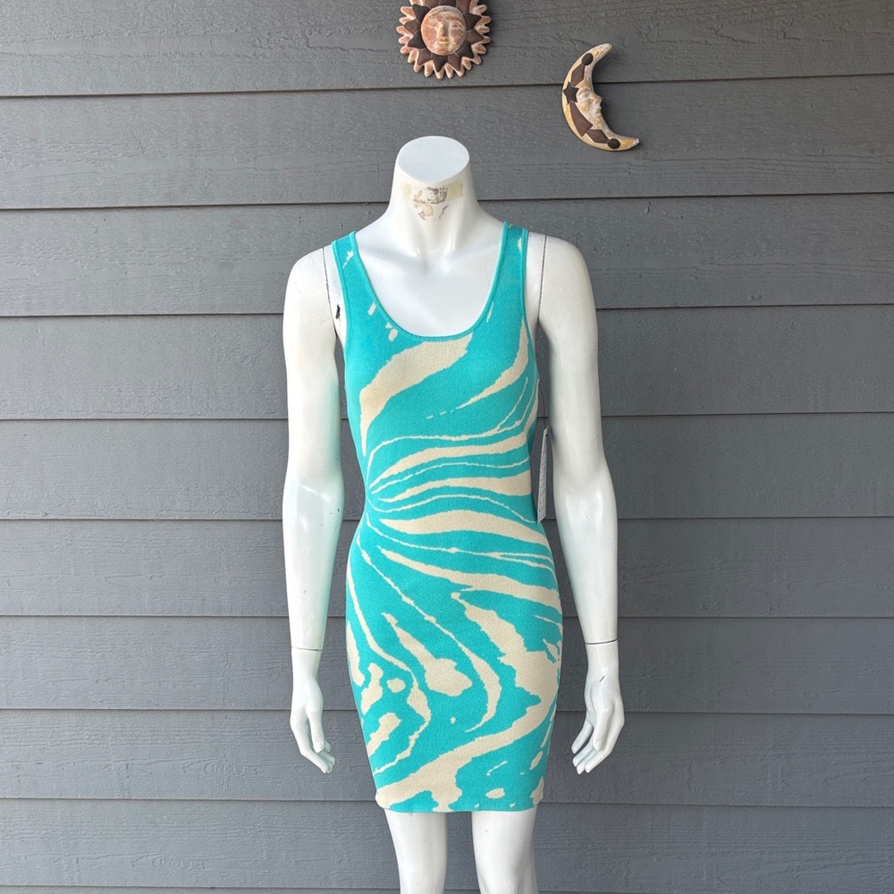 Hera Collection Turquoise and Beige Dress